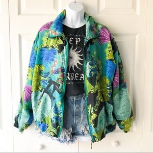 Vintage silk bomber jacket